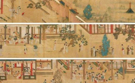 明代画家仇英《汉宫春晓图》简介 现藏于台北故宫博物院