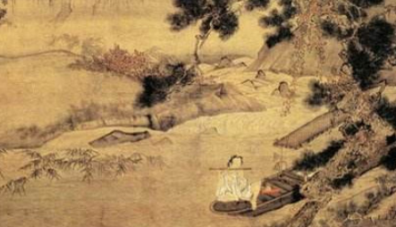 明朝画家仇英《松溪横笛图》简介 现藏于南京博物馆